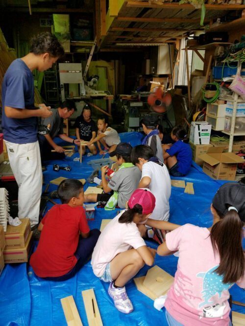 みつばち学童の子供達と夏休みの木工教室2