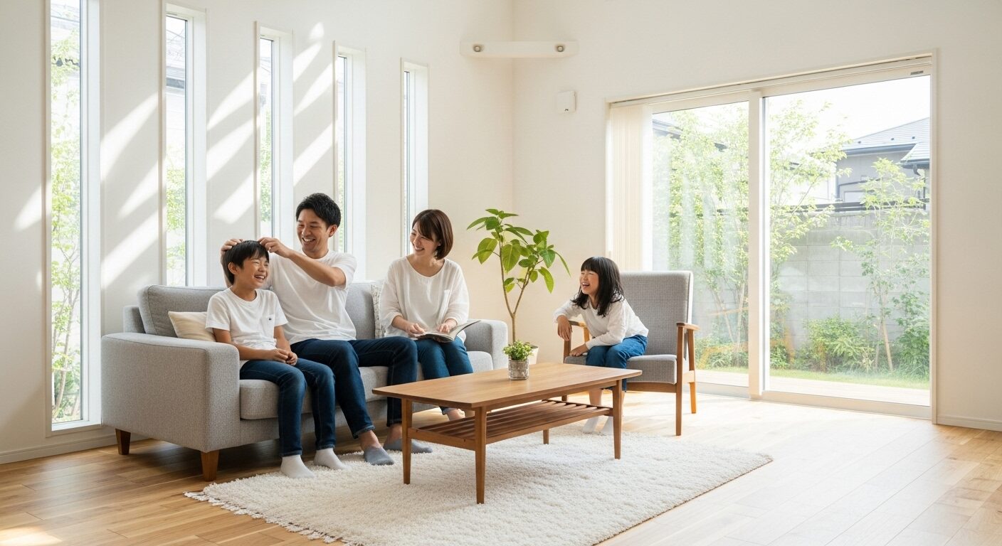 4人家族が快適に暮らす家の広さは何坪？平均的な坪数と後悔しない間取り