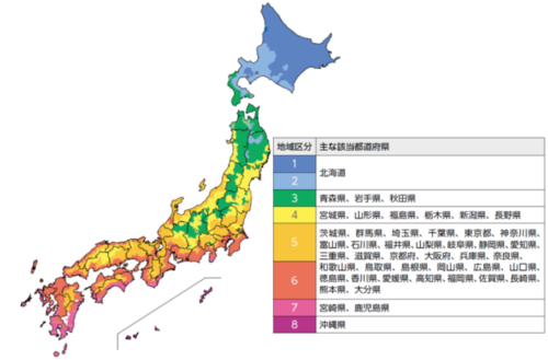 断熱性能地域区分