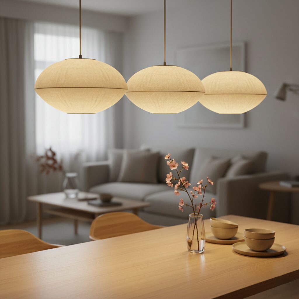 ダイニングのペンダントライト。インテリアのアクセントとして食卓を華やかに彩る、吊り下げ照明のデザイン実例