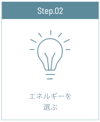 Step.02エネルギーを選ぶ