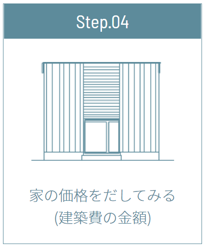 Step.04家の価格をだしてみる(建築費の金額)
