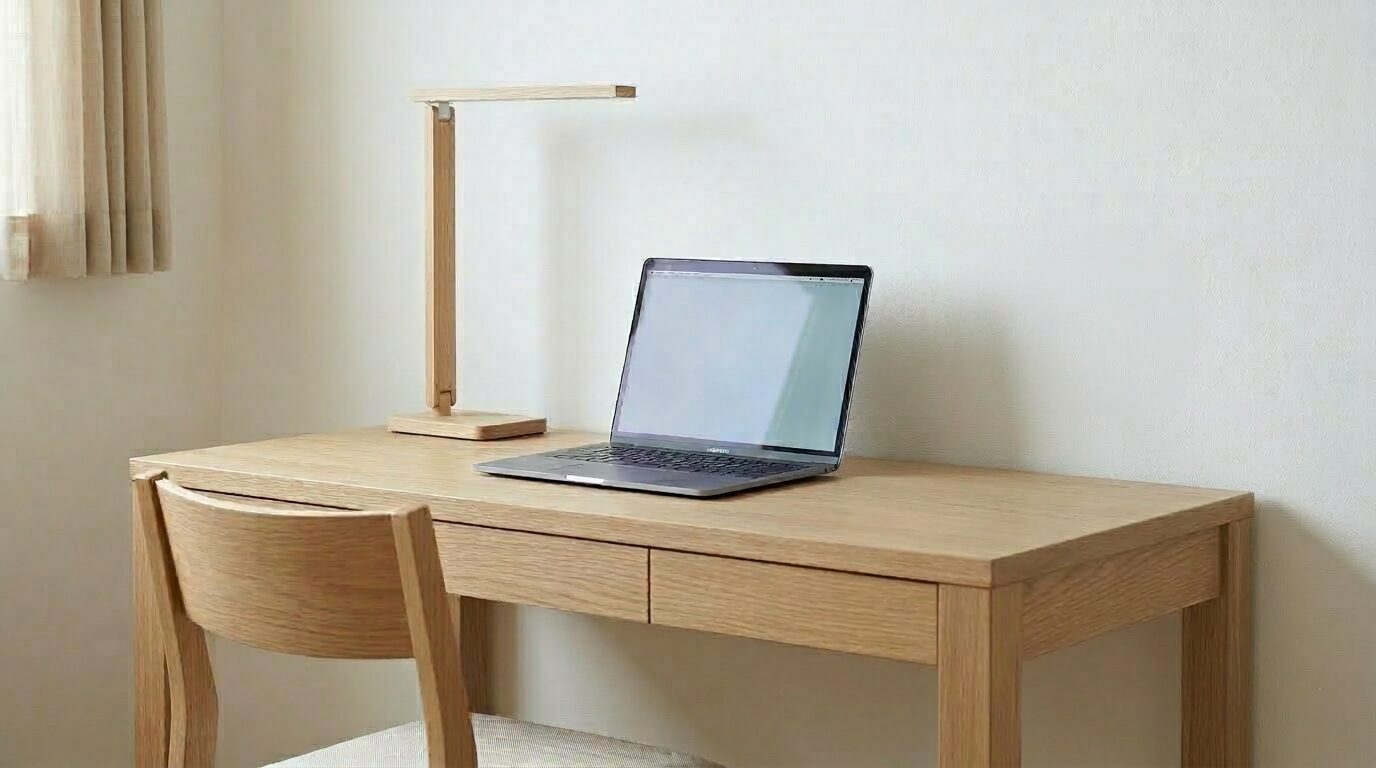 デスク周りのコンセント配置や、配線が整理されたスッキリとした子ども部屋の設備環境