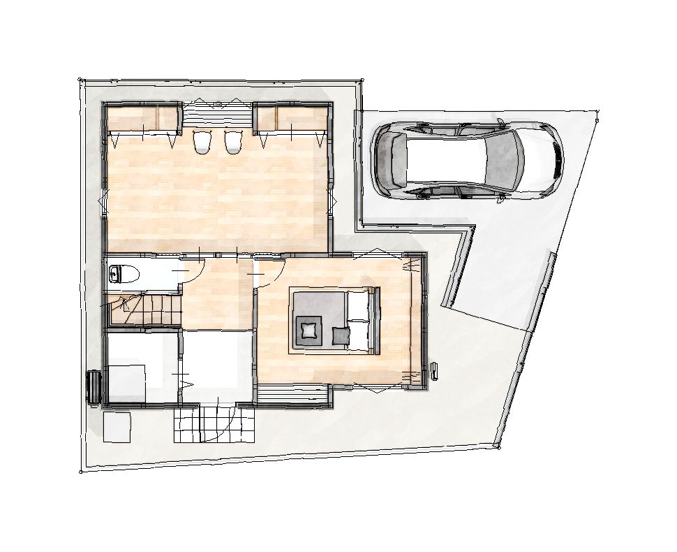 ModelHouse"Dai Air house"1階間取り図
