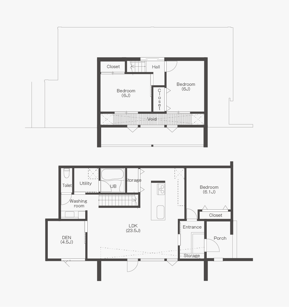 築47年の住宅のリノベーション前の平面図