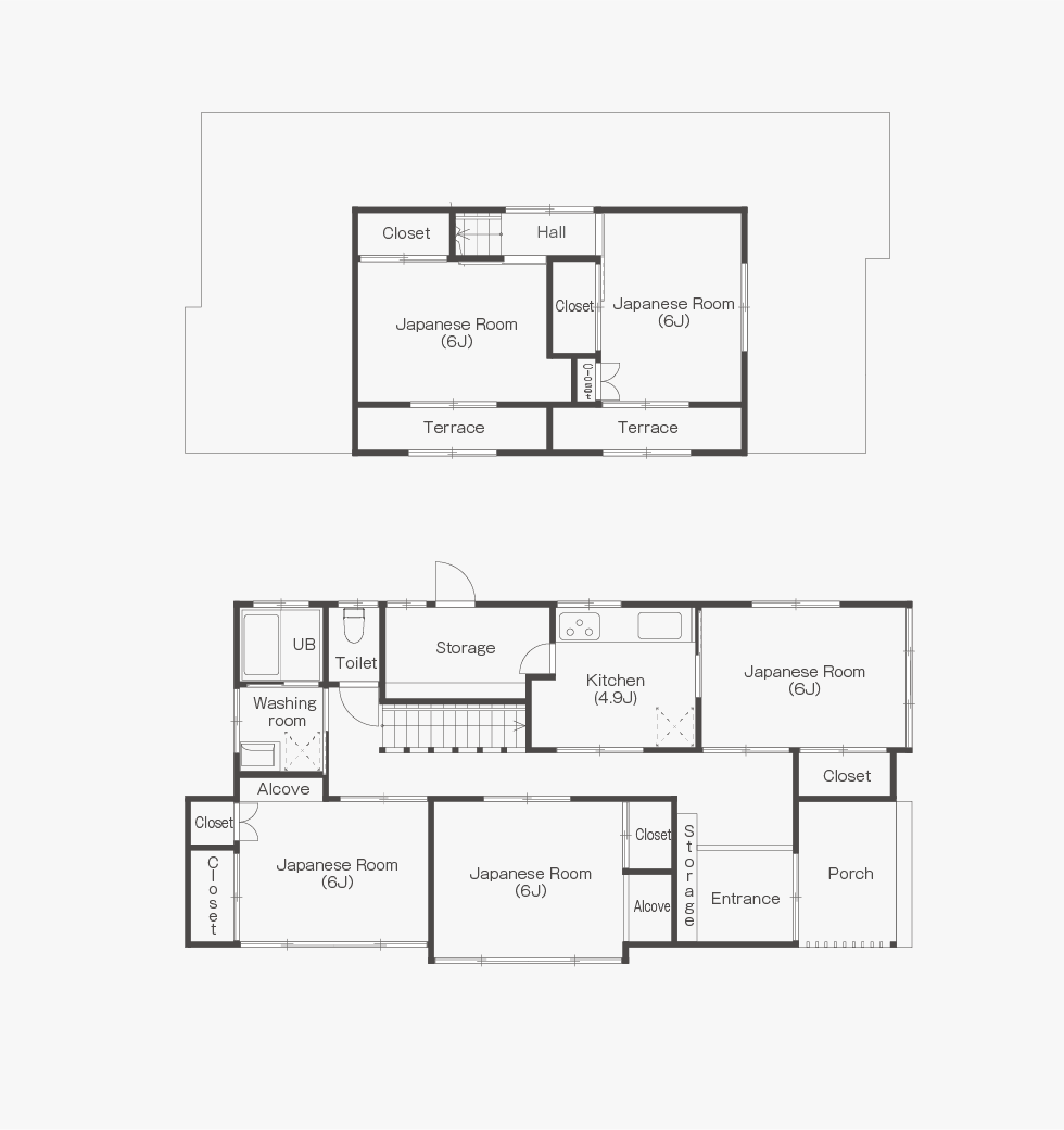 築47年の住宅のリノベーション後の平面図
