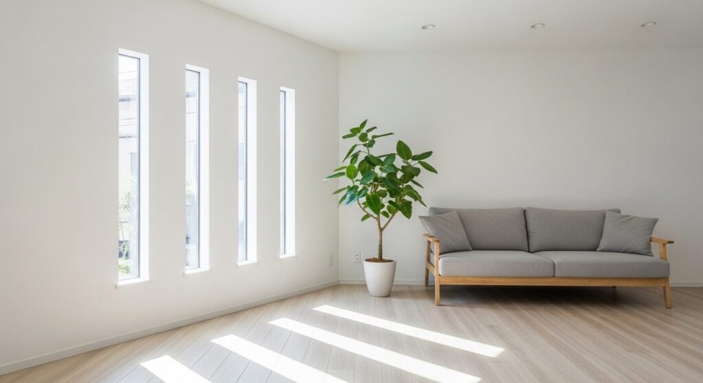 スリット窓にカーテンは必要？最適な幅と採光・プライバシー・デザイン性を最大化する設計ポイント