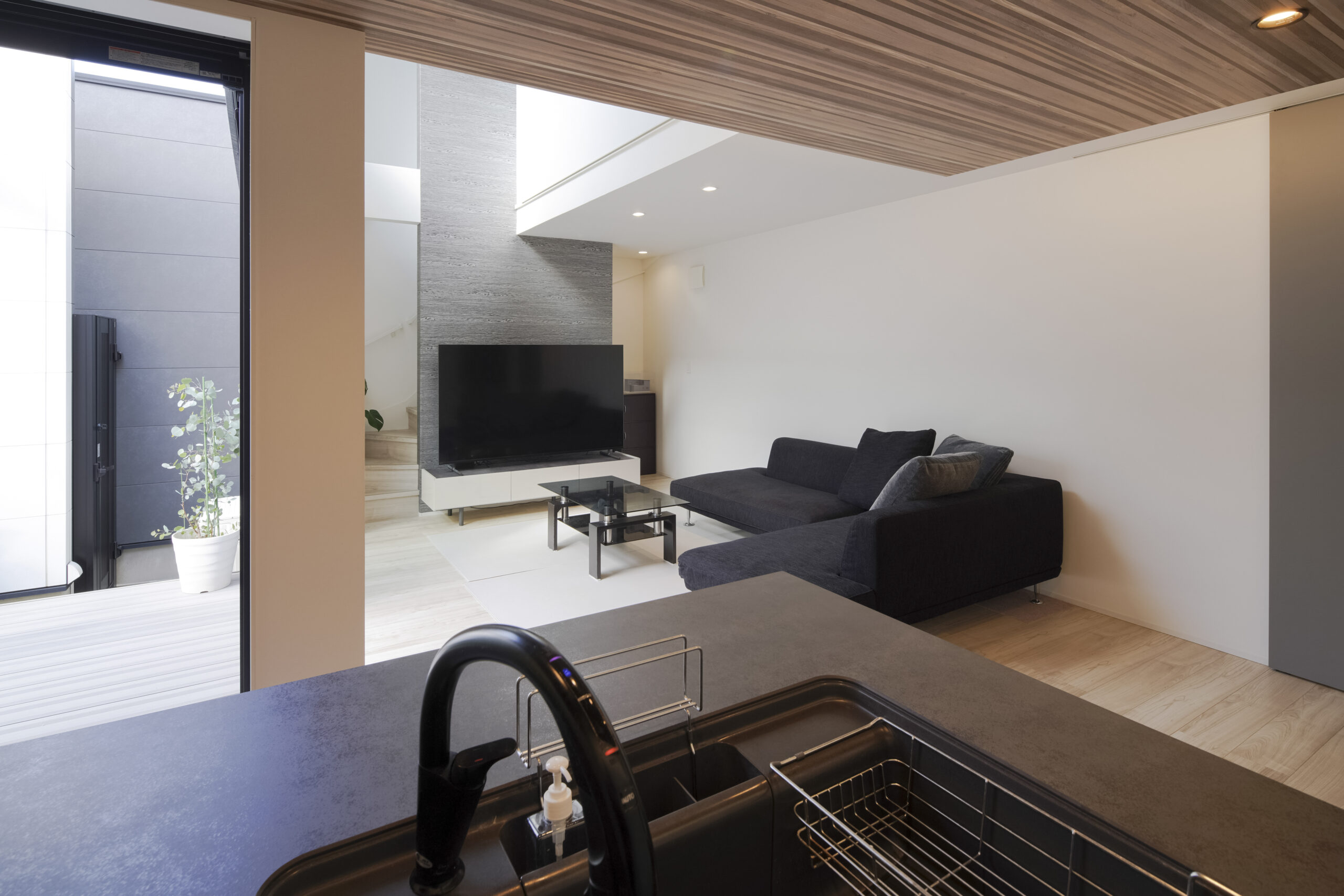 ペットと暮らす中庭のある家