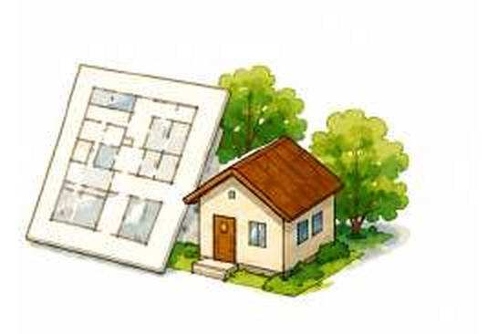 土地と住宅のイラスト